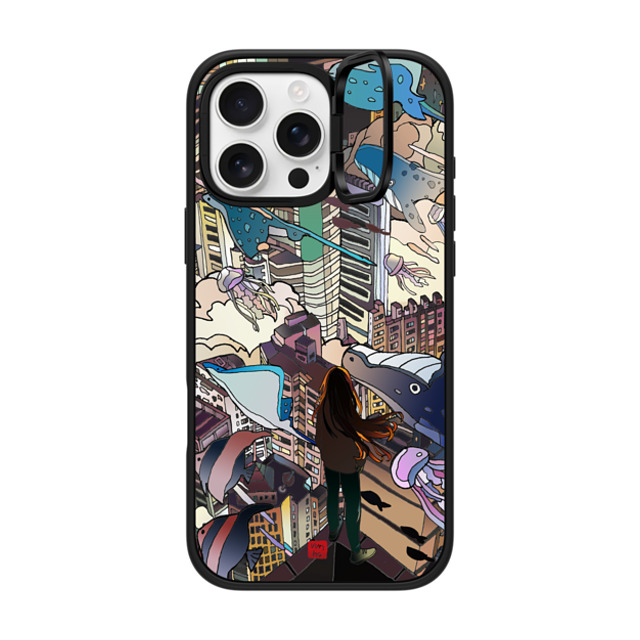 Vivian Ho x CASETiFY iPhone 16 Pro Max ケース マットブラック インパクトリングスタンドケース MagSafe対応 Vivian Ho - I can't take my eyes off you