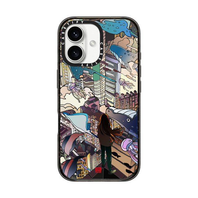 Vivian Ho x CASETiFY iPhone 16 ケース ブラック インパクトケース MagSafe対応 Vivian Ho - I can't take my eyes off you