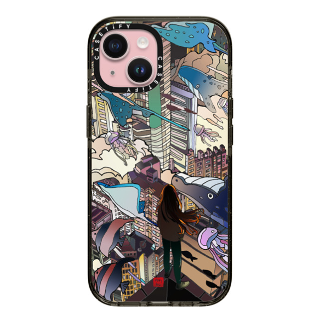 Vivian Ho x CASETiFY iPhone 15 ケース ブラック インパクトケース Vivian Ho - I can't take my eyes off you