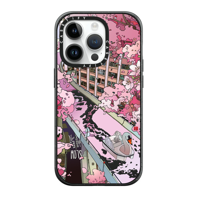 Vivian Ho x CASETiFY iPhone 14 Pro ケース マットブラック インパクトケース MagSafe対応 Vivian Ho - Sakura Dream