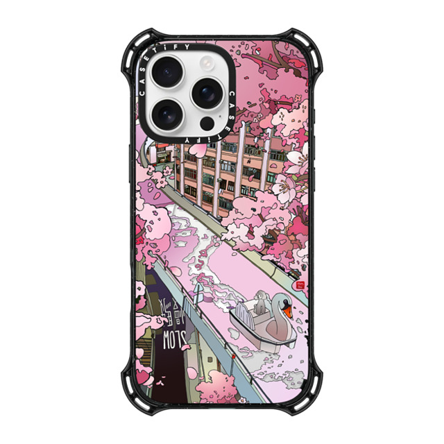 Vivian Ho x CASETiFY iPhone 16 Pro Max ケース ブラック バウンスケース Vivian Ho - Sakura Dream