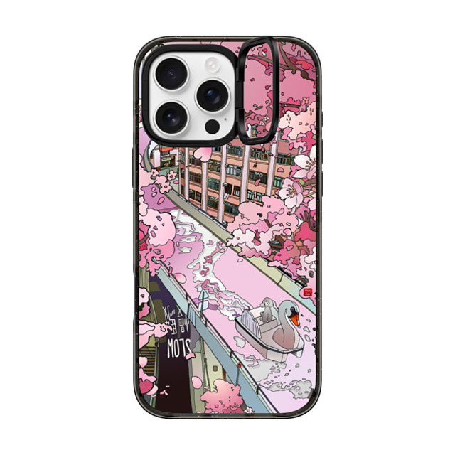 Vivian Ho x CASETiFY iPhone 16 Pro Max ケース ブラック インパクトリングスタンドケース MagSafe対応 Vivian Ho - Sakura Dream