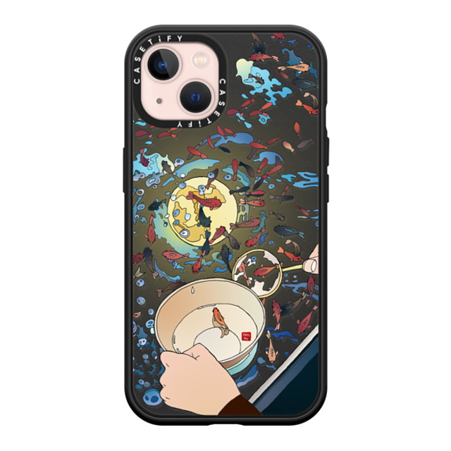 Vivian Ho x CASETiFY iPhone 13 ケース マットブラック インパクトケース MagSafe対応 Vivian Ho - Moon Fishing