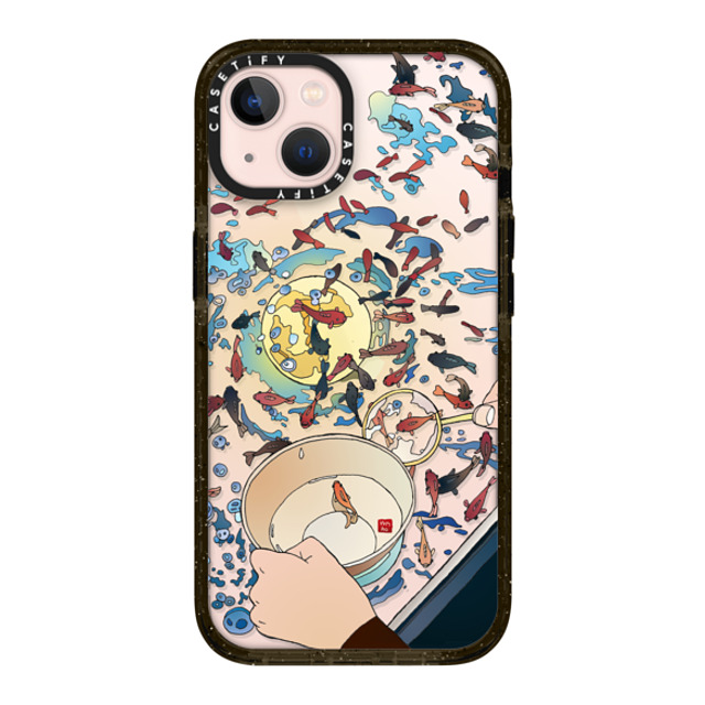 Vivian Ho x CASETiFY iPhone 13 ケース ブラック インパクトケース Vivian Ho - Moon Fishing