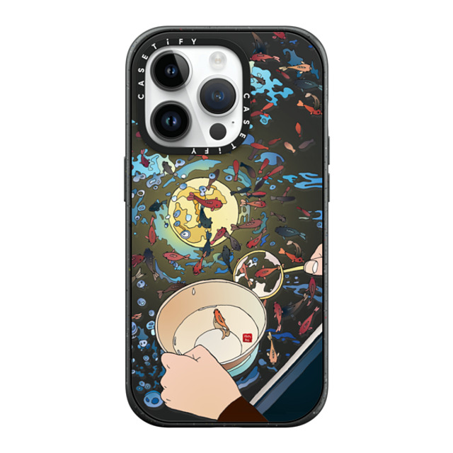 Vivian Ho x CASETiFY iPhone 14 Pro ケース マットブラック インパクトケース MagSafe対応 Vivian Ho - Moon Fishing