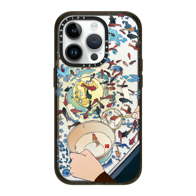 Vivian Ho x CASETiFY iPhone 14 Pro ケース ブラック インパクトケース MagSafe対応 Vivian Ho - Moon Fishing