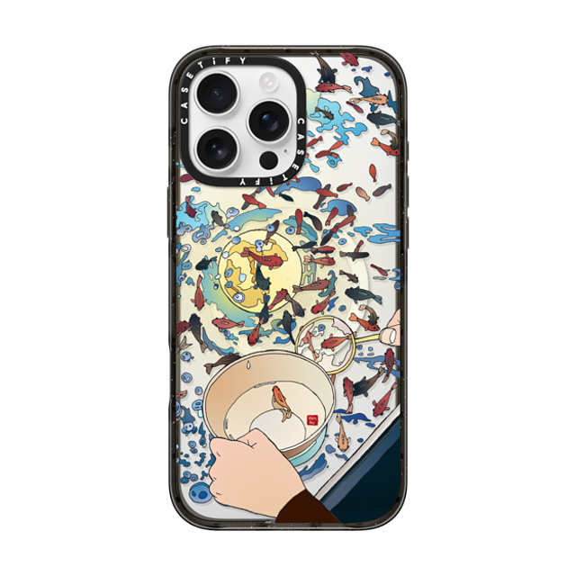 Vivian Ho x CASETiFY iPhone 16 Pro Max ケース ブラック インパクトケース MagSafe対応 Vivian Ho - Moon Fishing