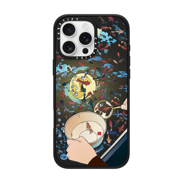 Vivian Ho x CASETiFY iPhone 16 Pro Max ケース マットブラック インパクトケース MagSafe対応 Vivian Ho - Moon Fishing