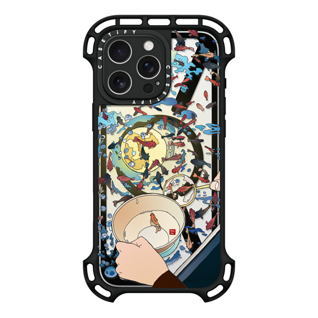 Vivian Ho x CASETiFY iPhone 16 Pro Max ケース ブラック ウルトラ バウンスケース MagSafe対応 Vivian Ho - Moon Fishing