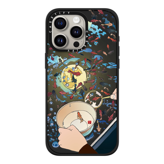 Vivian Ho x CASETiFY iPhone 15 Pro Max ケース マットブラック インパクトケース MagSafe対応 Vivian Ho - Moon Fishing