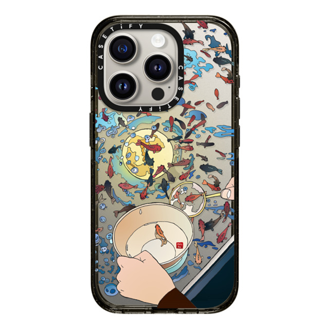 Vivian Ho x CASETiFY iPhone 15 Pro ケース ブラック インパクトケース Vivian Ho - Moon Fishing