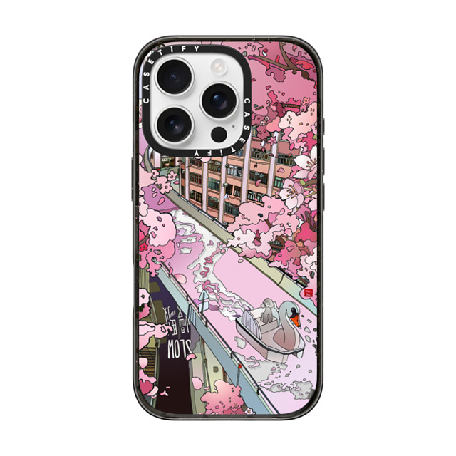 Vivian Ho x CASETiFY iPhone 16 Pro ケース ブラック インパクトケース MagSafe対応 Vivian Ho - Sakura Dream