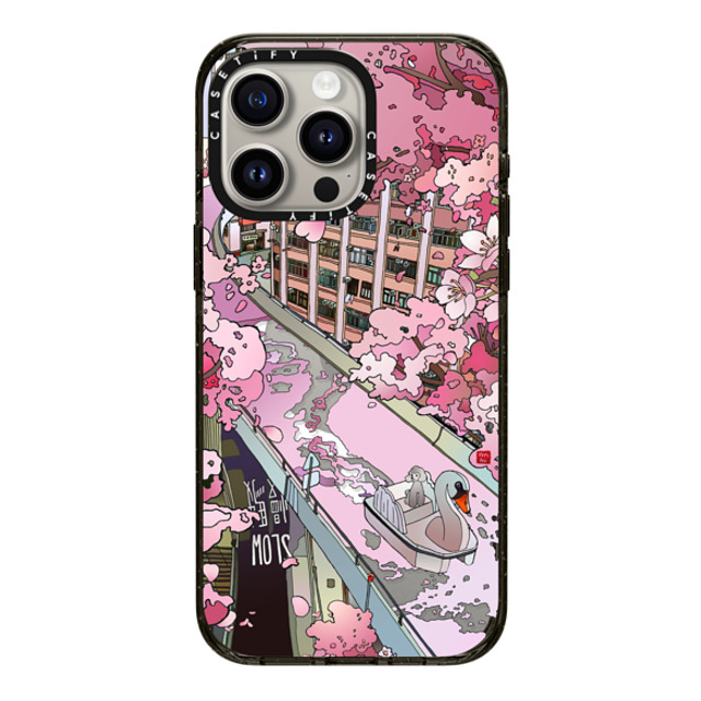 Vivian Ho x CASETiFY iPhone 15 Pro Max ケース ブラック インパクトケース MagSafe対応 Vivian Ho - Sakura Dream