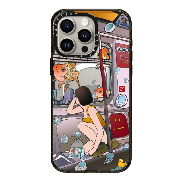 Vivian Ho x CASETiFY iPhone 15 Pro Max ケース ブラック インパクトケース MagSafe対応 Vivian Ho - Wish you were here