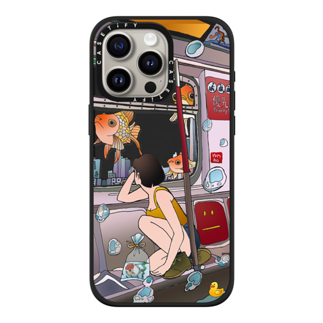 Vivian Ho x CASETiFY iPhone 15 Pro Max ケース マットブラック インパクトケース MagSafe対応 Vivian Ho - Wish you were here