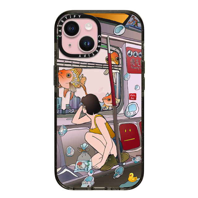 Vivian Ho x CASETiFY iPhone 15 ケース ブラック インパクトケース Vivian Ho - Wish you were here