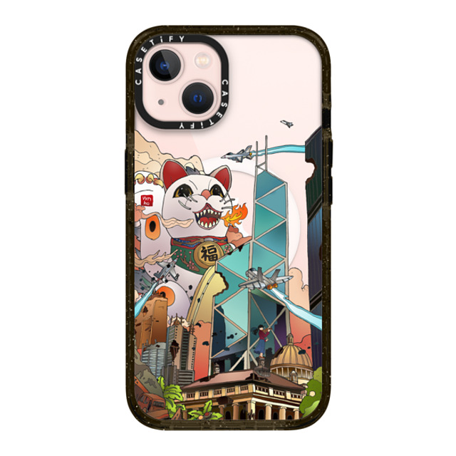 Vivian Ho x CASETiFY iPhone 13 ケース ブラック インパクトケース MagSafe対応 Vivian Ho - GodziMeow