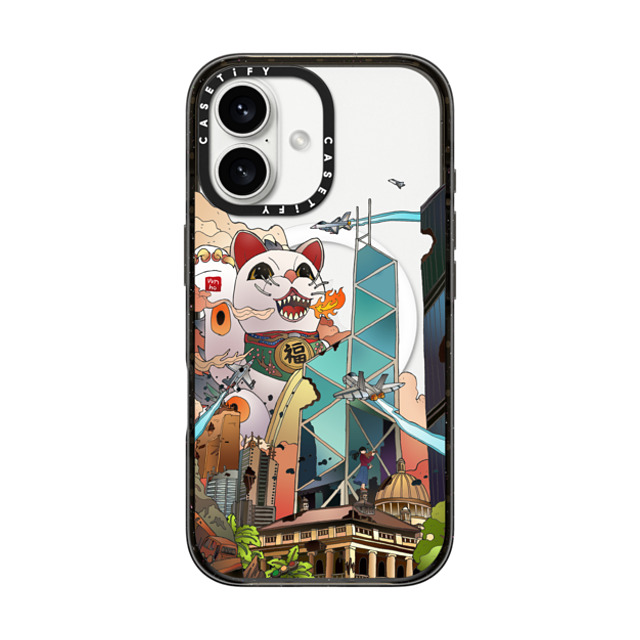 Vivian Ho x CASETiFY iPhone 16 ケース ブラック インパクトケース MagSafe対応 Vivian Ho - GodziMeow