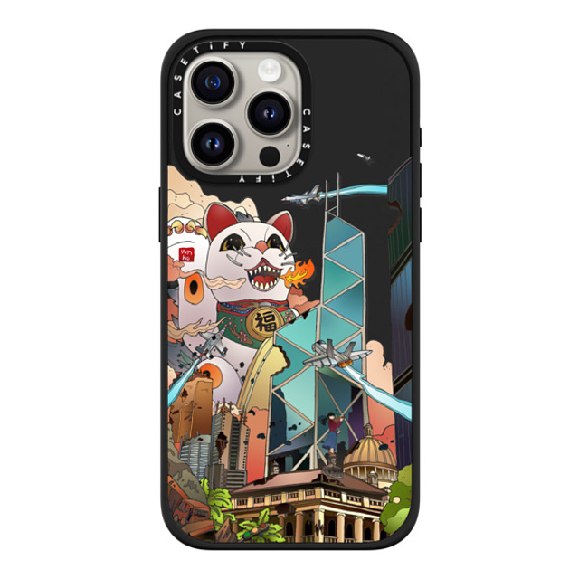 Vivian Ho x CASETiFY iPhone 15 Pro Max ケース マットブラック インパクトケース MagSafe対応 Vivian Ho - GodziMeow