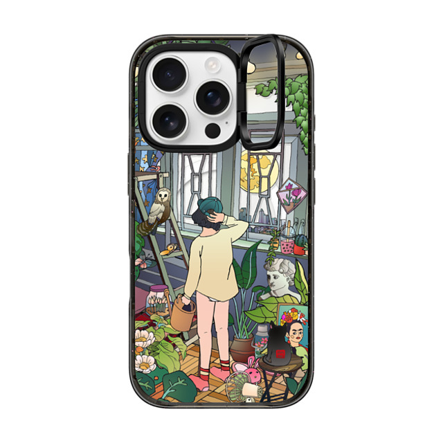 Vivian Ho x CASETiFY iPhone 16 Pro ケース ブラック インパクトリングスタンドケース MagSafe対応 Vivian Ho - Home Garden