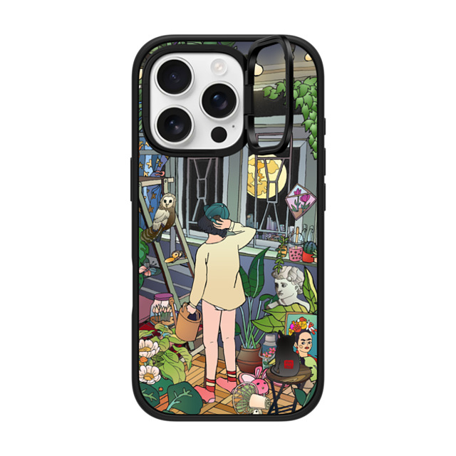 Vivian Ho x CASETiFY iPhone 16 Pro ケース マットブラック インパクトリングスタンドケース MagSafe対応 Vivian Ho - Home Garden