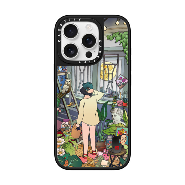 Vivian Ho x CASETiFY iPhone 16 Pro ケース Silver on Black ミラーケース MagSafe対応 Vivian Ho - Home Garden