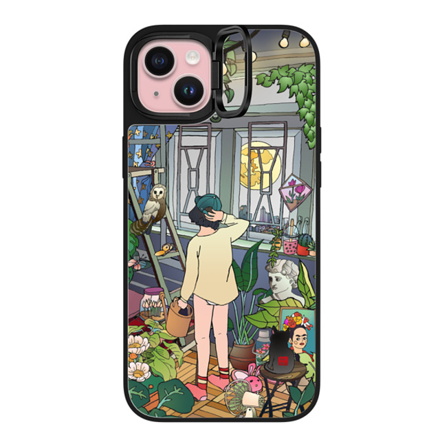 Vivian Ho x CASETiFY iPhone 15 Plus Case Floral,Animal Silver on Black ミラー リングスタンドケース MagSafe対応 Vivian Ho - Home Garden Back to School Vivian Ho x CASETiFY iPhone 15 Plus Case Floral,Animal Silver on Black ミラー リングスタンドケース MagSafe対応 Vivian Ho - Home Garden Back to School