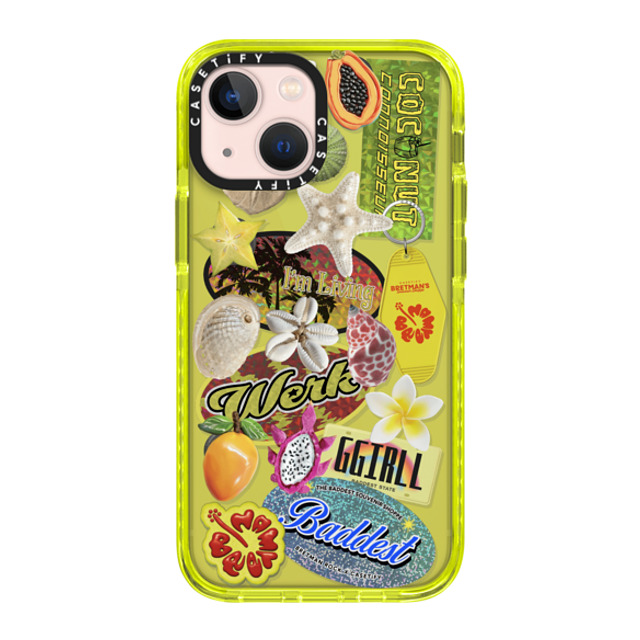 CASETiFY iPhone 13 Mini Case ネオン イエロー インパクトケース Baddest Souvenir Shoppe Collector's Phone Case bretman rock Mother's Day CASETiFY iPhone 13 Mini Case ネオン イエロー インパクトケース Baddest Souvenir Shoppe Collector's Phone Case bretman rock Mother's Day