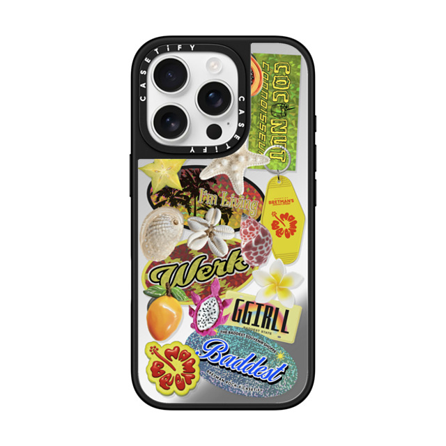 CASETiFY iPhone 16 Pro Case Silver on Black ミラーケース MagSafe対応 Baddest Souvenir Shoppe Collector's Phone Case bretman rock Father's Day CASETiFY iPhone 16 Pro Case Silver on Black ミラーケース MagSafe対応 Baddest Souvenir Shoppe Collector's Phone Case bretman rock Father's Day
