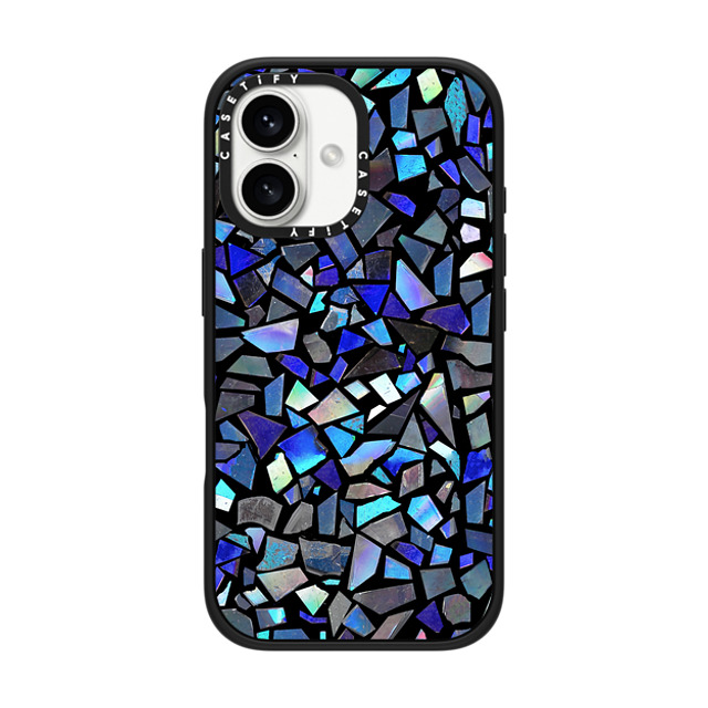CASETiFY iPhone 16 Case Matte Black Impact Case MagSafe Compatible Deep Blue Crystal lila miller CASETiFY iPhone 16 Case Matte Black Impact Case MagSafe Compatible Deep Blue Crystal lila miller