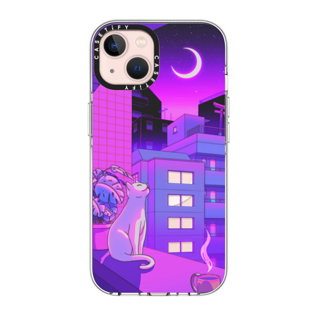 Owakita x CASETiFY iPhone 13 ケース クリア クリア ケース MagSafe対応 Under The Neon Moon