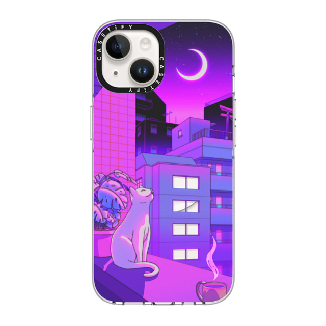 Owakita x CASETiFY iPhone 14 Case Clear Clear Case MagSafe Compatible Under The Neon Moon Owakita x CASETiFY iPhone 14 Case Clear Clear Case MagSafe Compatible Under The Neon Moon