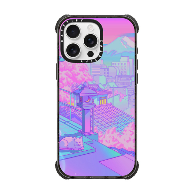 Owakita x CASETiFY iPhone 16 Pro Max ケース Cartoon,Digital Art ブラック ウルトラ インパクトケース MagSafe 対応 Fuji Blossom Father's Day Owakita x CASETiFY iPhone 16 Pro Max ケース Cartoon,Digital Art ブラック ウルトラ インパクトケース MagSafe 対応 Fuji Blossom Father's Day