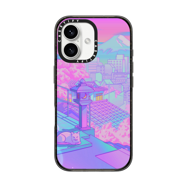 Owakita x CASETiFY iPhone 16 Case Cartoon,Digital Art Black Impact Case Fuji Blossom Father's Day Owakita x CASETiFY iPhone 16 Case Cartoon,Digital Art Black Impact Case Fuji Blossom Father's Day