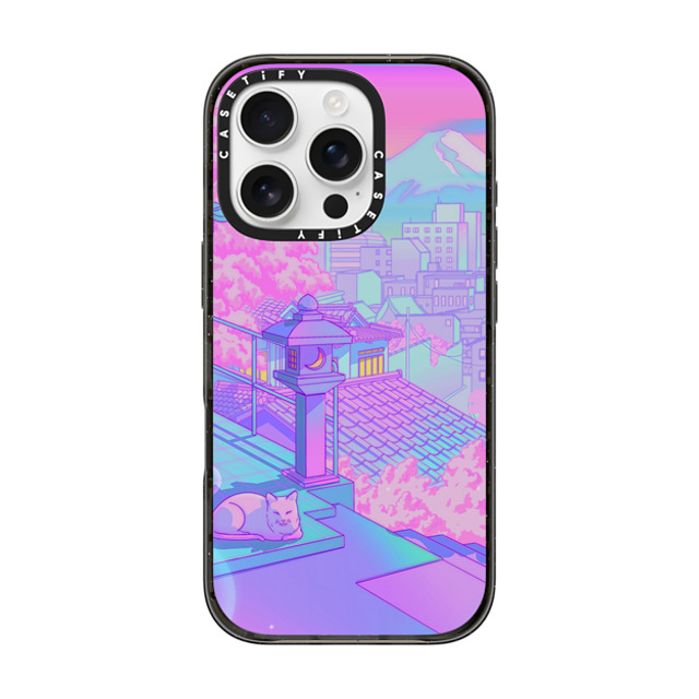 Owakita x CASETiFY iPhone 16 Pro Case Cartoon,Digital Art Black Impact Case Fuji Blossom Father's Day Owakita x CASETiFY iPhone 16 Pro Case Cartoon,Digital Art Black Impact Case Fuji Blossom Father's Day