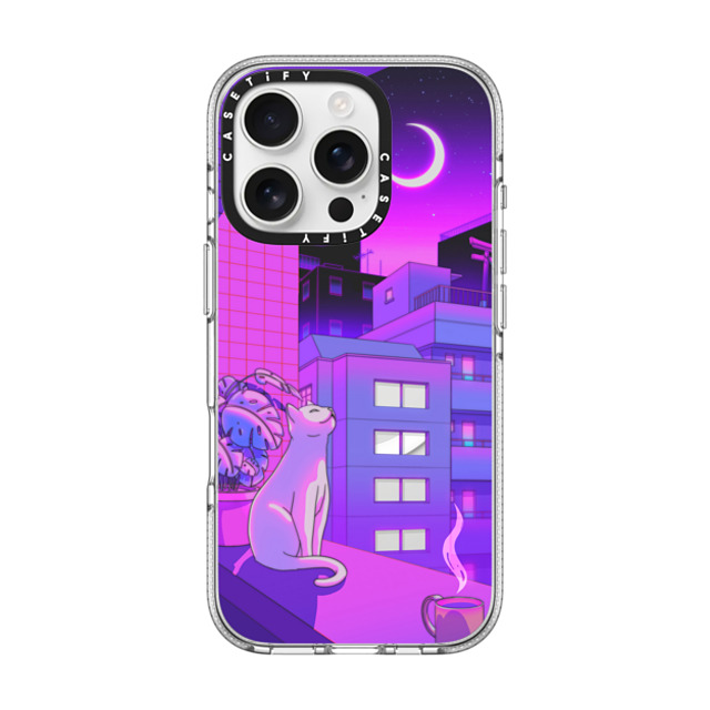 Owakita x CASETiFY iPhone 16 Pro ケース クリア クリア ケース MagSafe対応 Under The Neon Moon