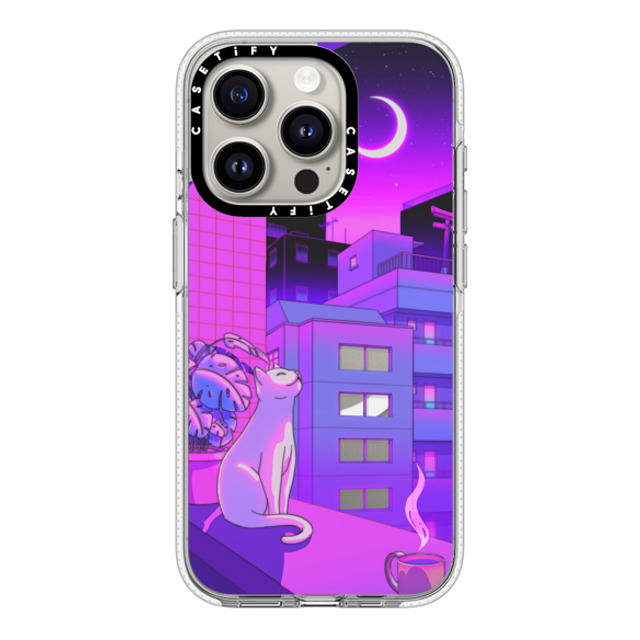 Owakita x CASETiFY iPhone 15 Pro ケース クリア クリア ケース MagSafe対応 Under The Neon Moon