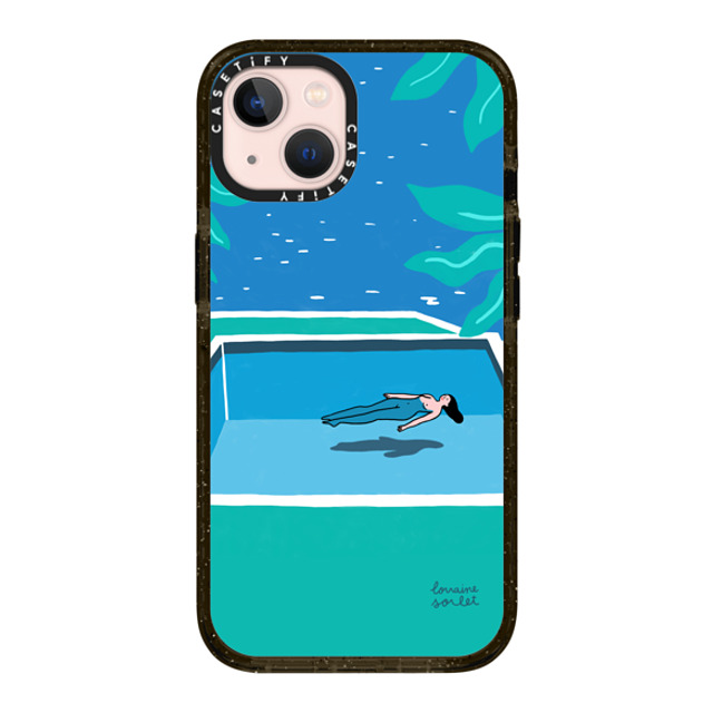 Lorraine Sorlet x CASETiFY iPhone 13 ケース ブラック インパクトケース SWIMMING TIME