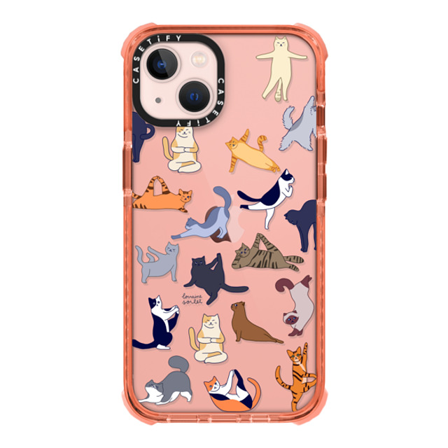 Lorraine Sorlet x CASETiFY iPhone 13 ケース Peach ウルトラインパクトケース YOGA CATS