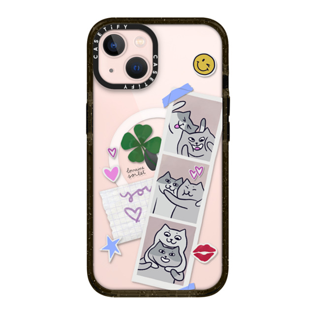 Lorraine Sorlet x CASETiFY iPhone 13 ケース ブラック インパクトケース MagSafe対応 CATS POLA