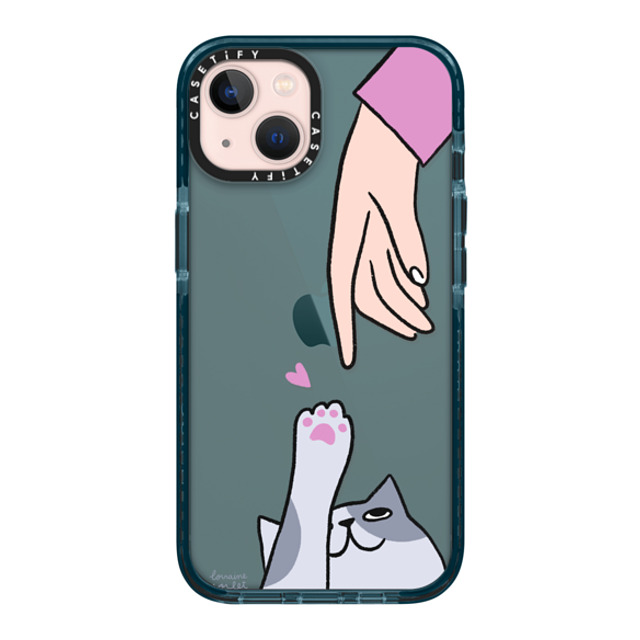 Lorraine Sorlet x CASETiFY iPhone 13 ケース Pacific Blue インパクトケース CAT PERSON