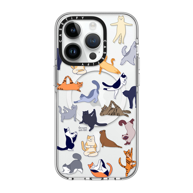 Lorraine Sorlet x CASETiFY iPhone 14 Pro Case Clear Clear Case MagSafe Compatible YOGA CATS Lorraine Sorlet x CASETiFY iPhone 14 Pro Case Clear Clear Case MagSafe Compatible YOGA CATS