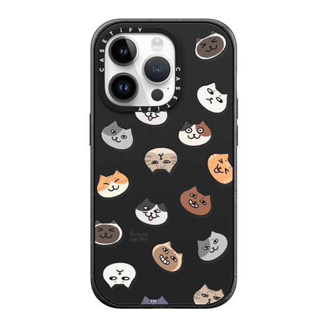 Lorraine Sorlet x CASETiFY iPhone 14 Pro ケース マットブラック インパクトケース MagSafe対応 CATS MOOD