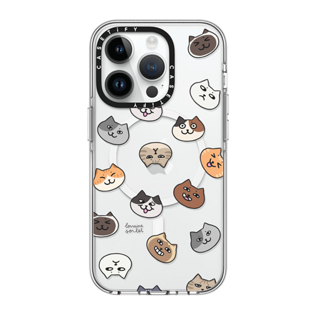 Lorraine Sorlet x CASETiFY iPhone 14 Pro ケース クリア クリア ケース MagSafe対応 CATS MOOD