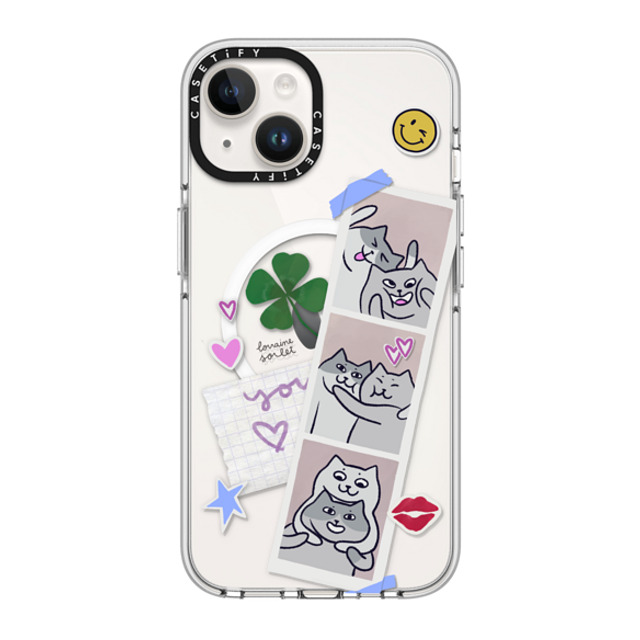 Lorraine Sorlet x CASETiFY iPhone 14 ケース クリア クリア ケース MagSafe対応 CATS POLA