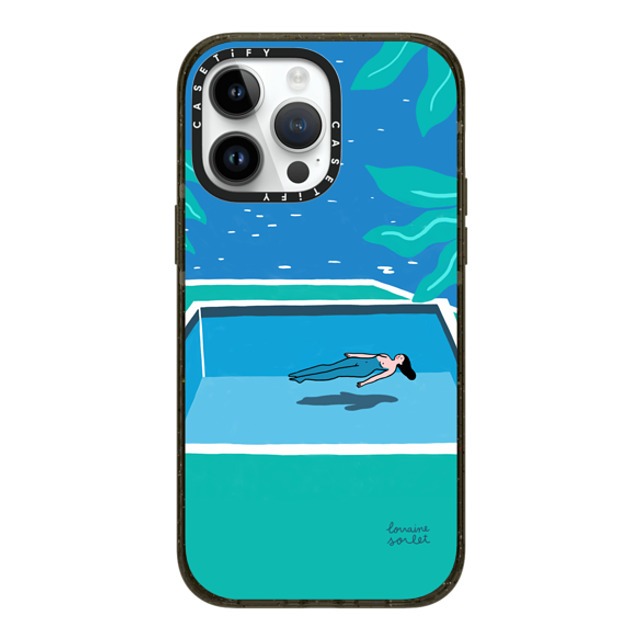 Lorraine Sorlet x CASETiFY iPhone 14 Pro Max ケース ブラック インパクトケース MagSafe対応 SWIMMING TIME