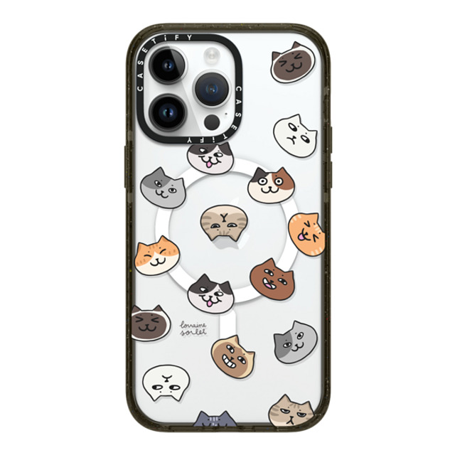 Lorraine Sorlet x CASETiFY iPhone 14 Pro Max ケース ブラック インパクトケース MagSafe対応 CATS MOOD