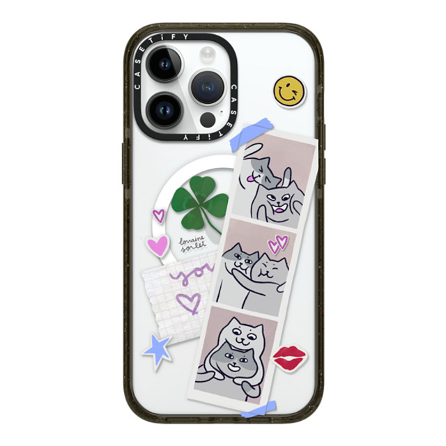 Lorraine Sorlet x CASETiFY iPhone 14 Pro Max ケース ブラック インパクトケース MagSafe対応 CATS POLA