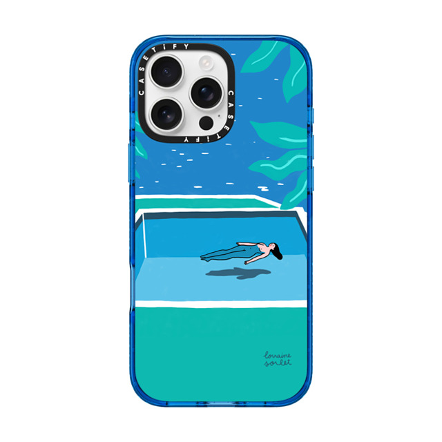 Lorraine Sorlet x CASETiFY iPhone 16 Pro Max ケース スカイブルー インパクトケース MagSafe対応 SWIMMING TIME