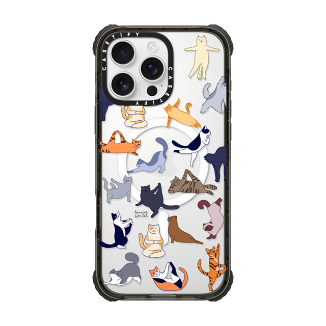 Lorraine Sorlet x CASETiFY iPhone 16 Pro Max Case Yoga Black ウルトラ インパクトケース MagSafe 対応 YOGA CATS Father's Day Lorraine Sorlet x CASETiFY iPhone 16 Pro Max Case Yoga Black ウルトラ インパクトケース MagSafe 対応 YOGA CATS Father's Day